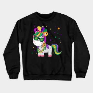 Mardi Gras Unicorn Crewneck Sweatshirt